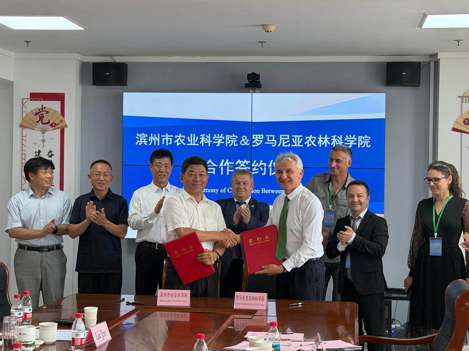 ASAS și Binzhou Academy of Agricultural Sciences deschid o nouă etapă a cooperării științifice româno